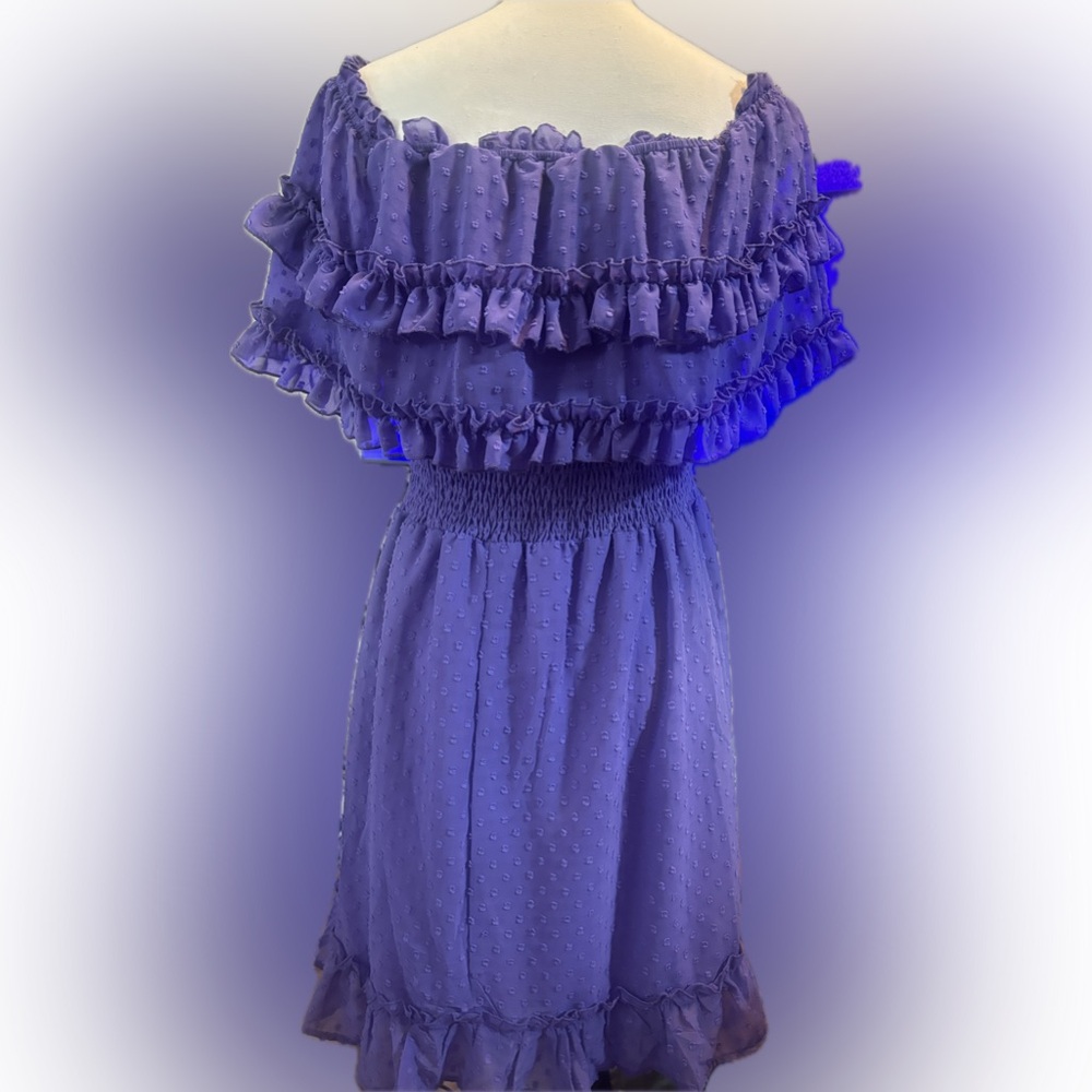 Hazel and olive ruffle off shoulder dress